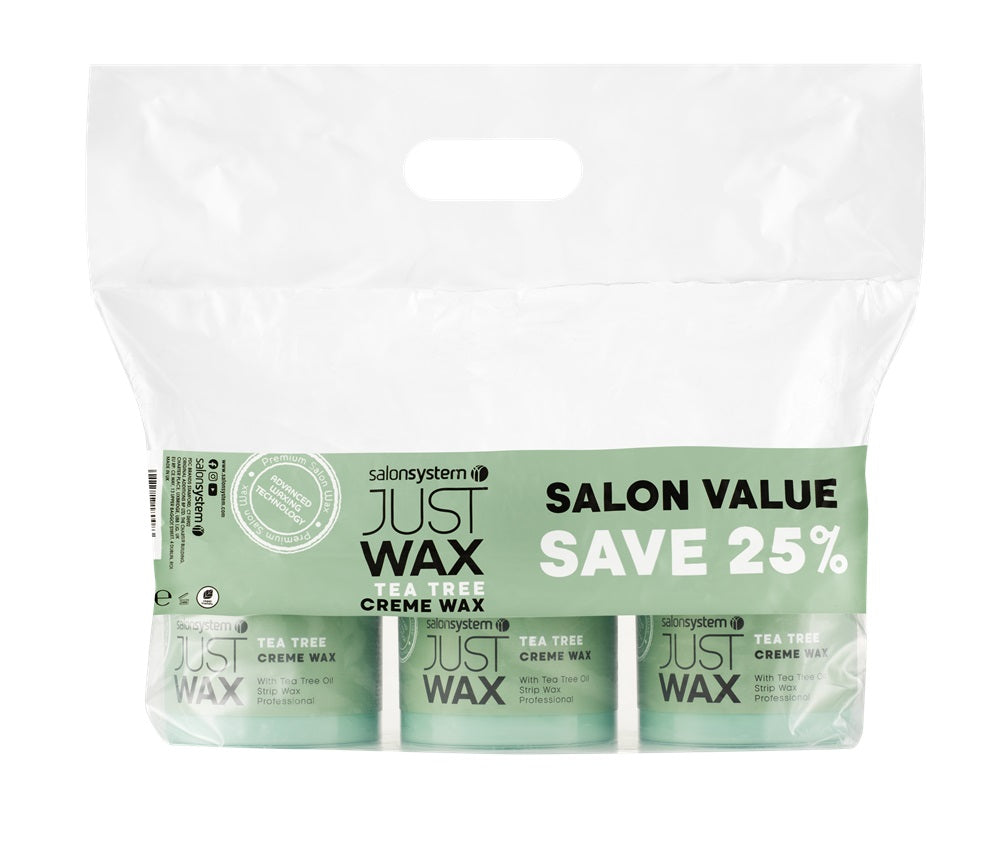Salon System Just Wax Tea Tree Creme Wax - Salon Value Pack (3)