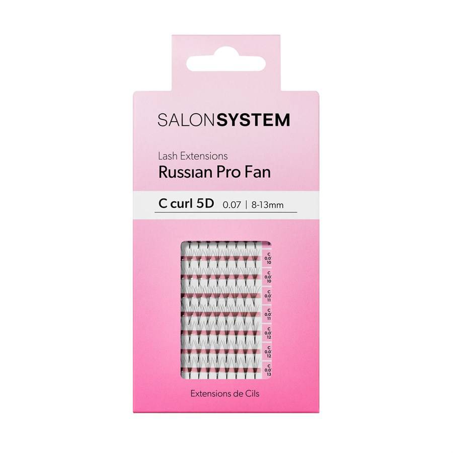 Salon System Lash Extensions Russian Pro Fan C Curl 5D 0.07 8-13mm