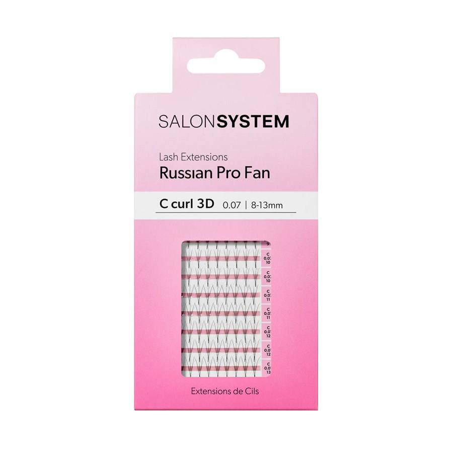 Salon System Lash Extensions Russian Pro Fan C Curl 3D 0.07 8-13mm