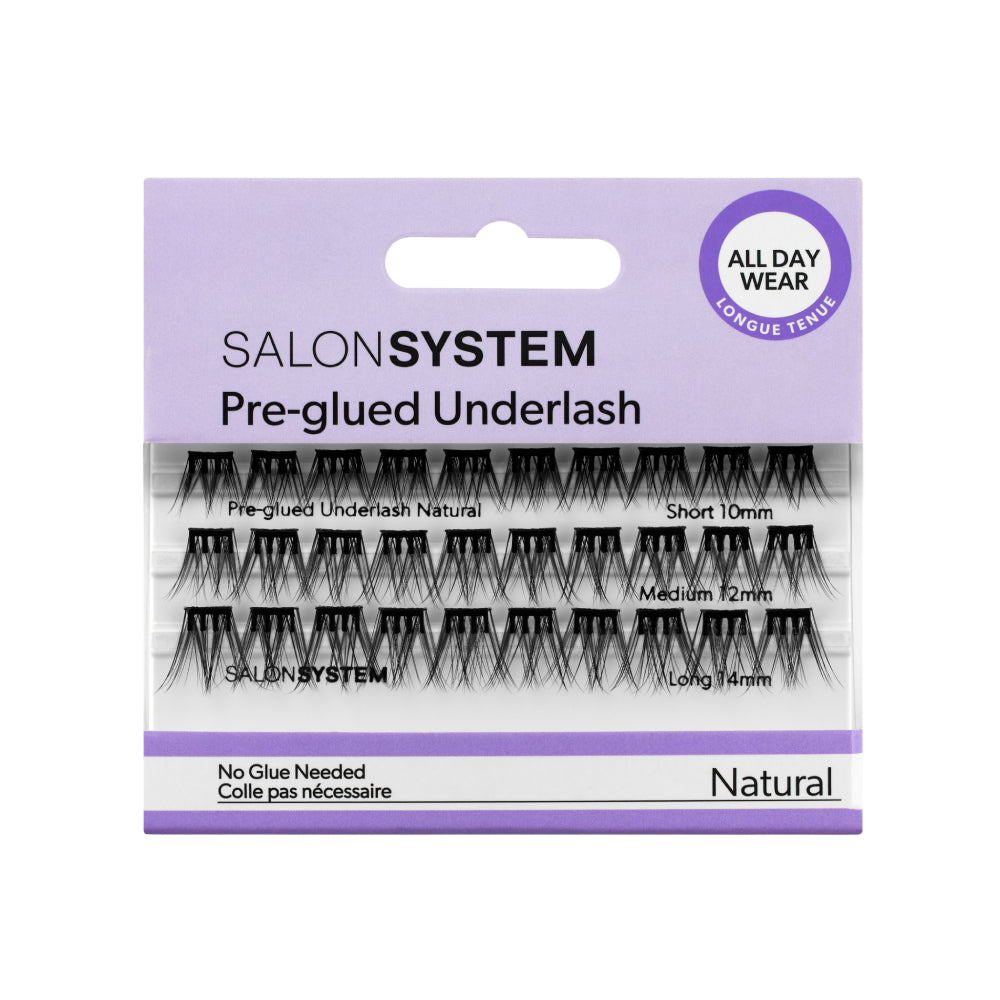 Salon System Pre-Glued Mixed Underlash Natural