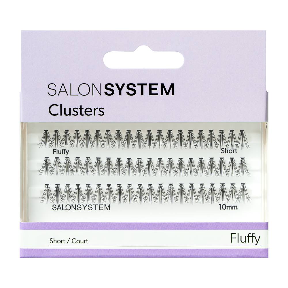 Salon System Individual Lash Clusters Fluffy Short 10mm