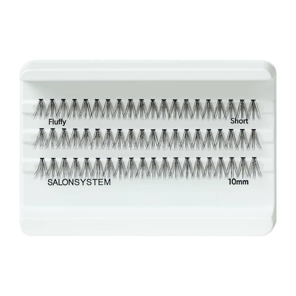 Salon System Individual Lash Clusters Fluffy Short 10mm