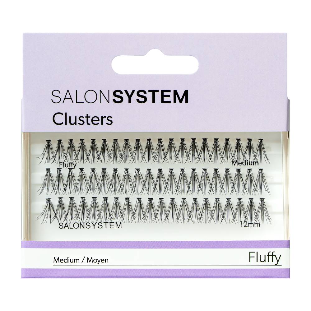 Salon System Individual Lash Clusters Fluffy Medium 12mm