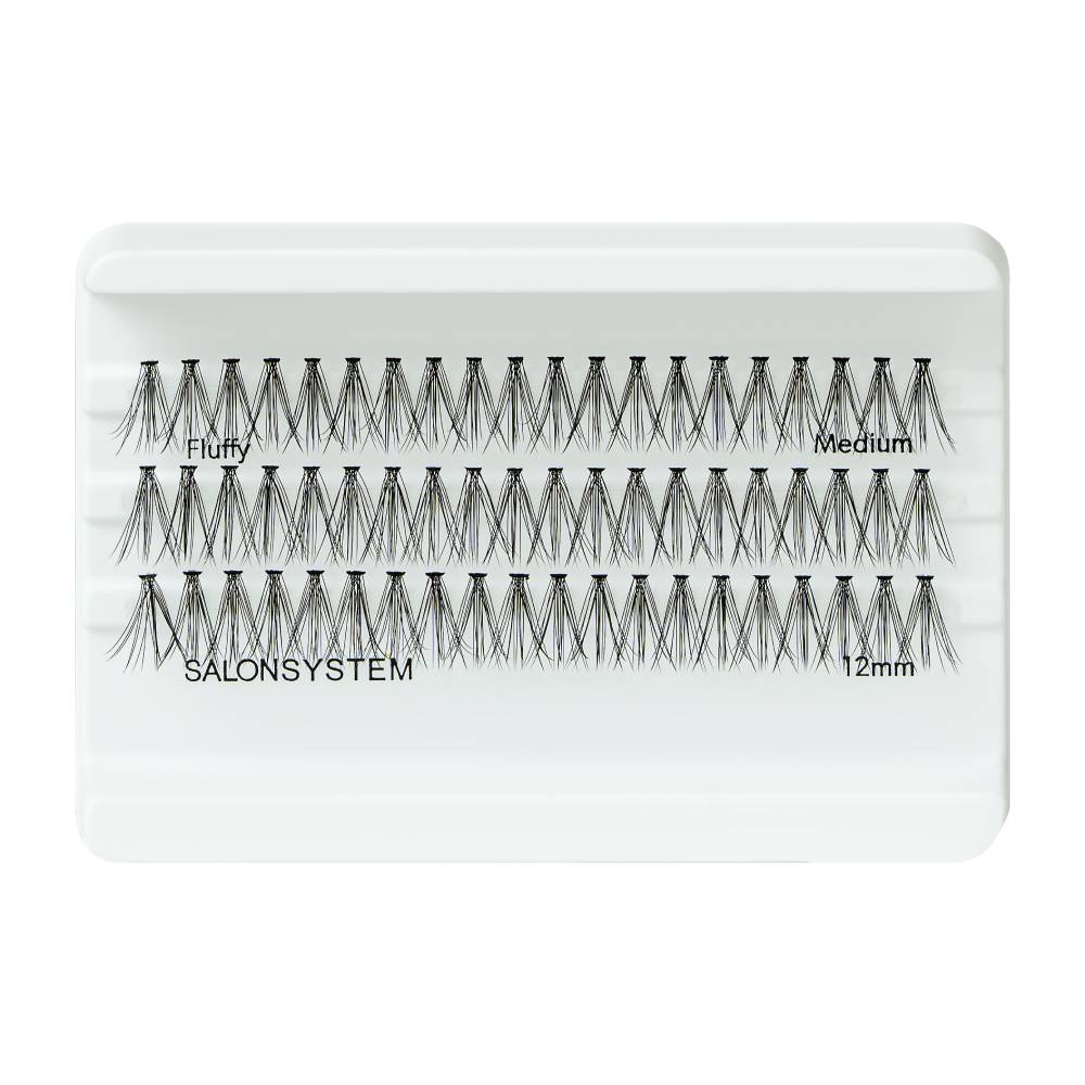 Salon System Individual Lash Clusters Fluffy Medium 12mm