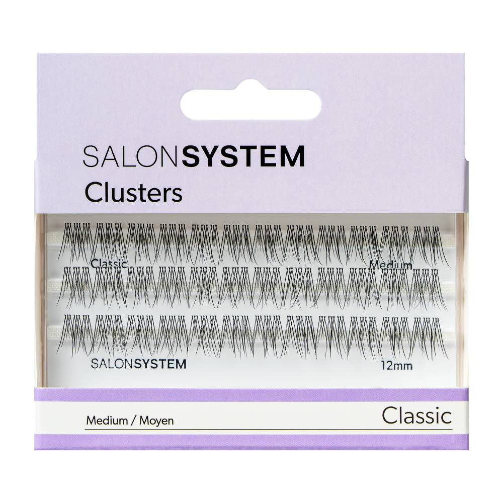 Salon System Individual Lash Clusters Classic Medium 12mm