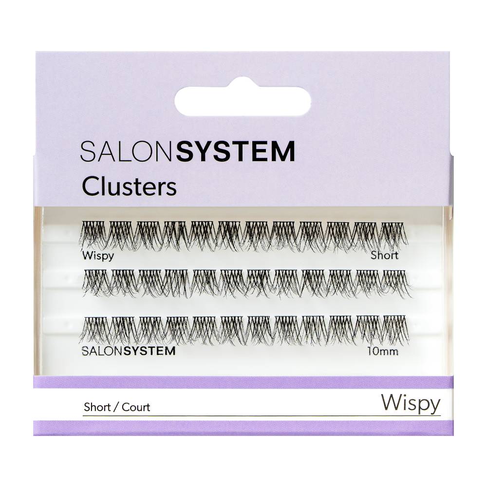 Salon System Individual Lash Clusters Wispy Short 10mm