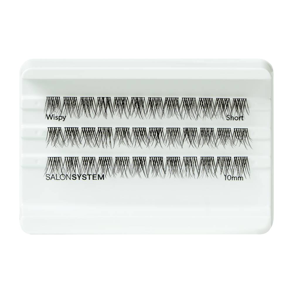 Salon System Individual Lash Clusters Wispy Short 10mm