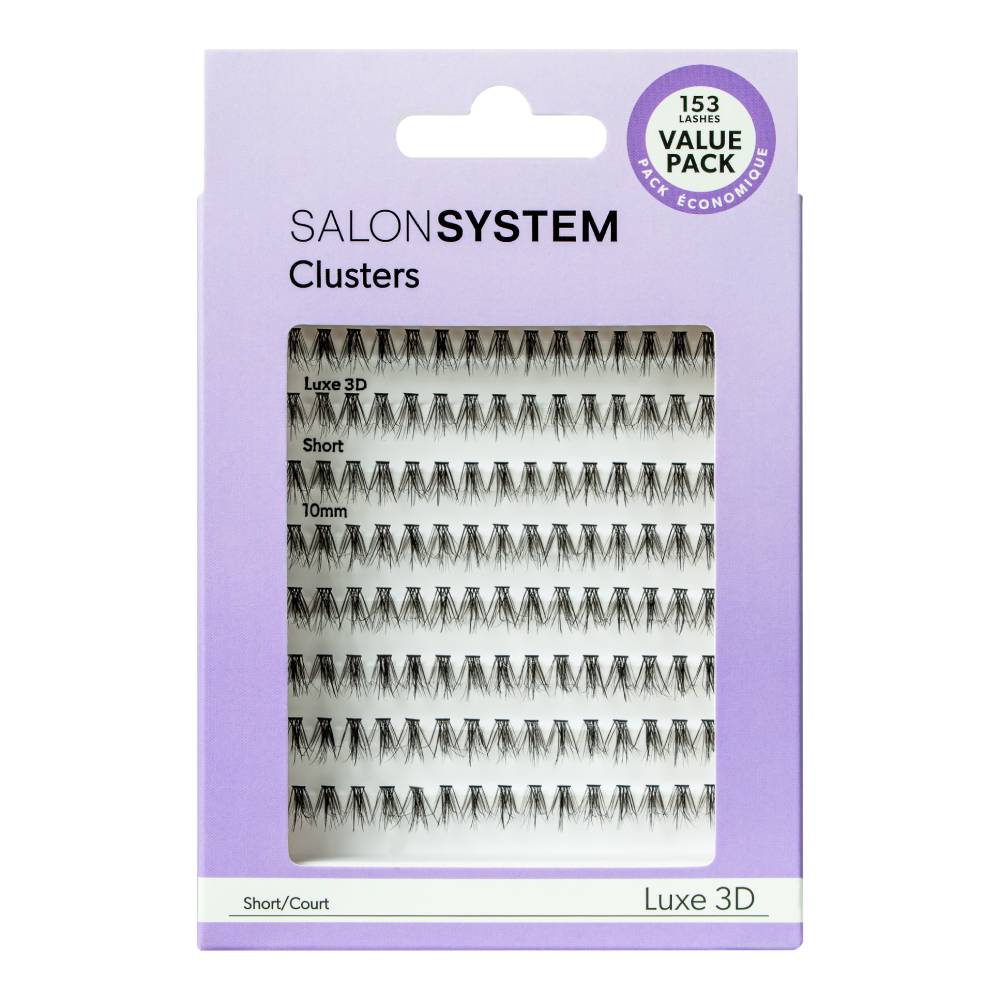 Salon System Individual Lash Clusters Value Pack Luxe 3D Short 10mm