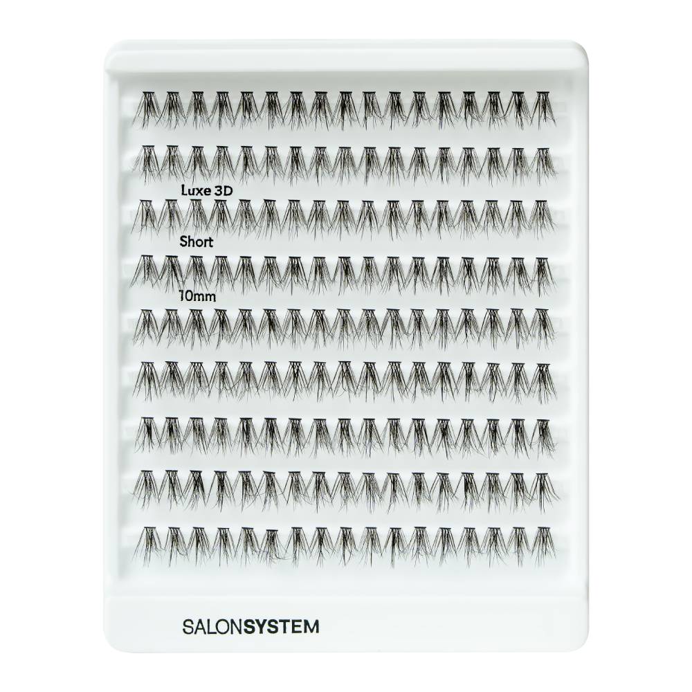 Salon System Individual Lash Clusters Value Pack Luxe 3D Short 10mm