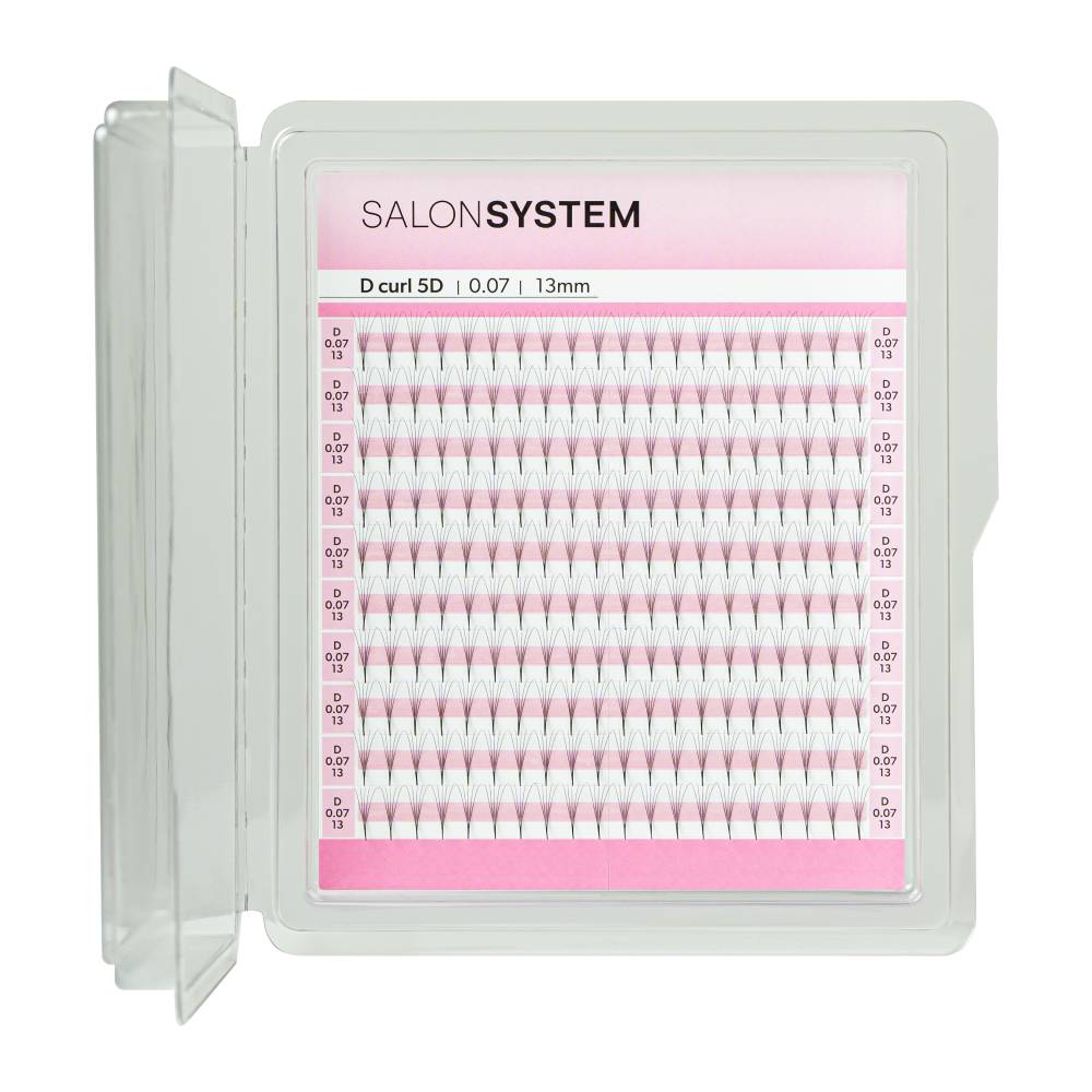 Salon System Lash Extensions Russian Pro Fan D Curl 5D 0.07 13mm
