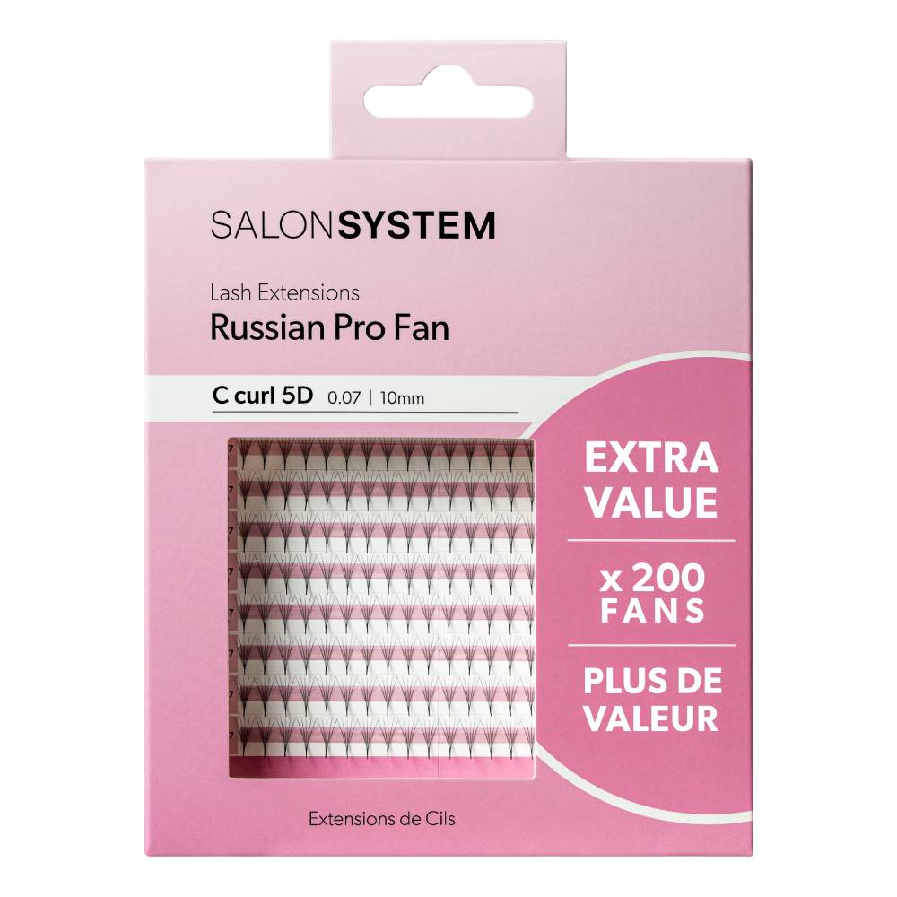 Salon System Lash Extensions Russian Pro Fan C Curl 5D 0.07 10mm