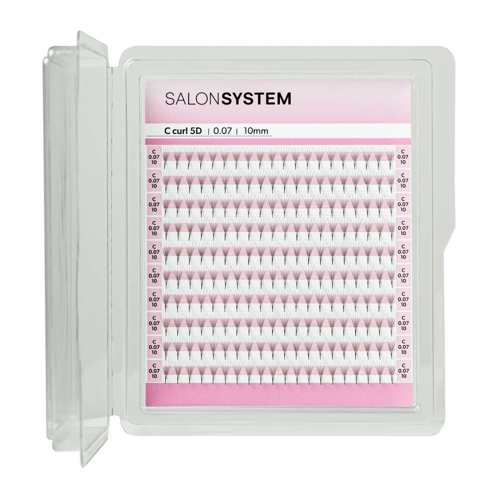 Salon System Lash Extensions Russian Pro Fan C Curl 5D 0.07 10mm