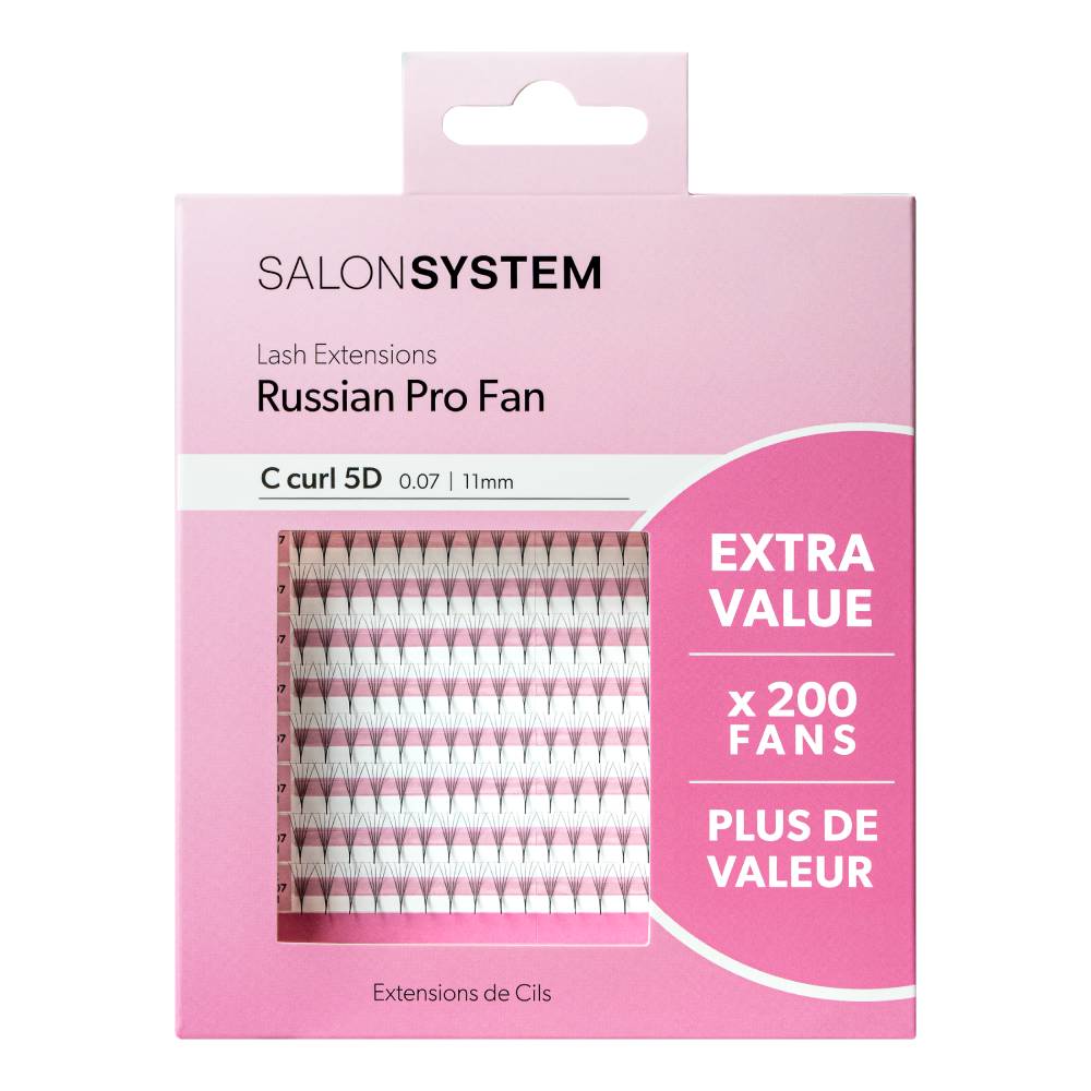 Salon System Lash Extensions Russian Pro Fan C Curl 5D 0.07 11mm