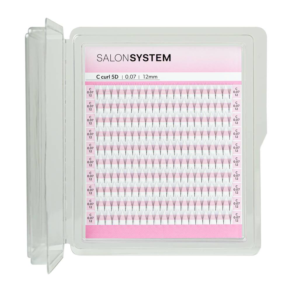 Salon System Lash Extensions Russian Pro Fan C Curl 5D 0.07 12mm