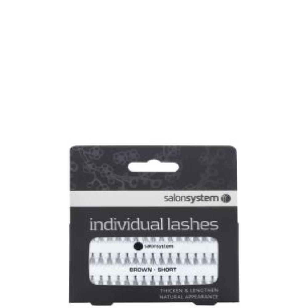 Salon System Individual Lashes Brown Short Flare