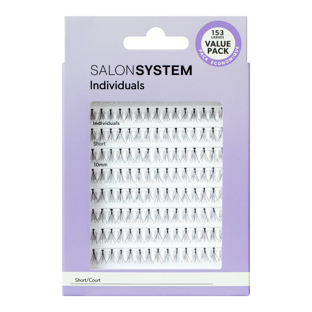 Salon System Individual Lashes Flare Black - Short