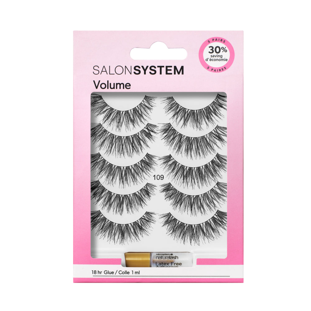 Salon System Naturalash Texture 109 Strip Lashes Multipack (5)