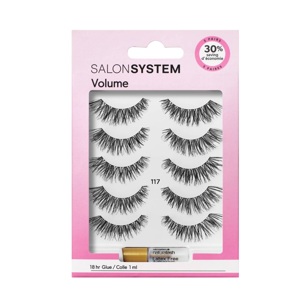 Salon System Naturalash Texture 117 Strip Lashes Multipack (5)