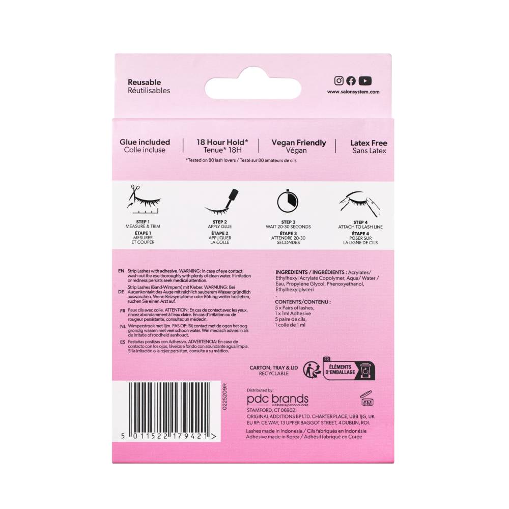 Salon System Naturalash Texture 117 Strip Lashes Multipack (5)