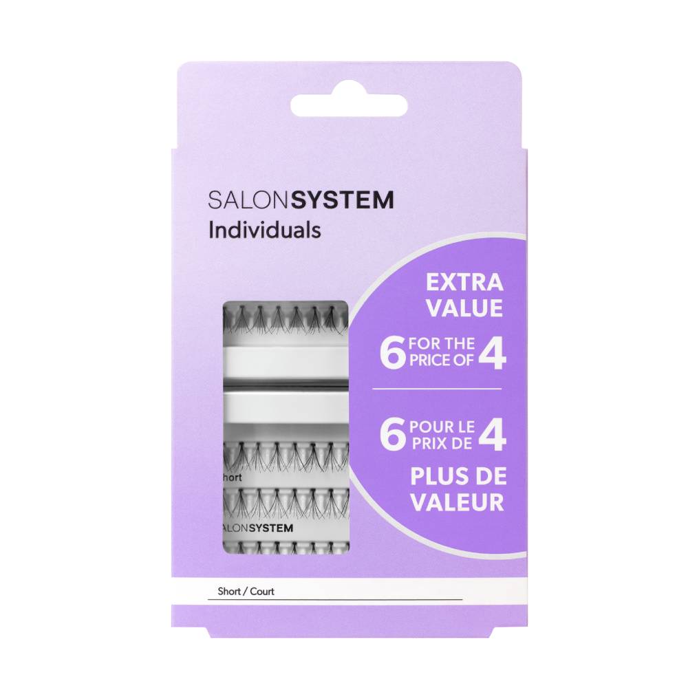 Salon System Individual Flare Eye Lashes - Short - 6 for 4