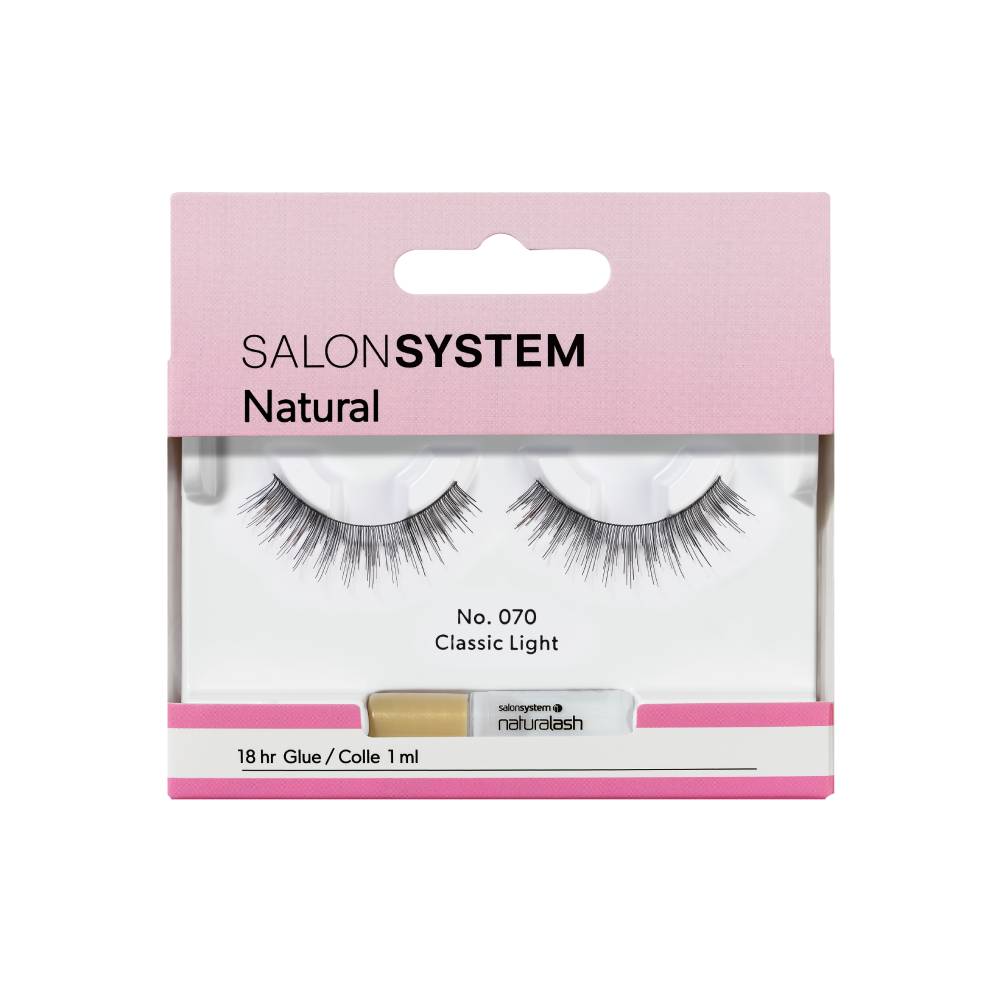 Salon System Naturalash Re-Usable Strip Eyelashes - Black - 070