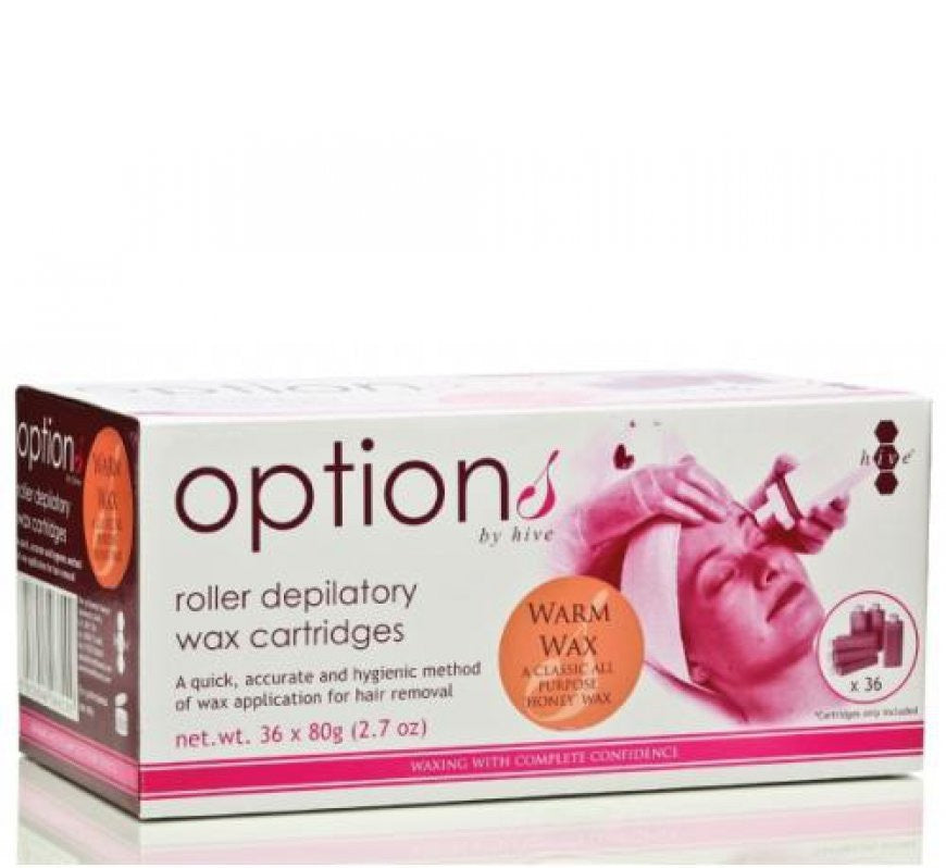 Hive Roller Depilatory Wax Cartridges Warm 'Honey' Wax (36 x 80g)