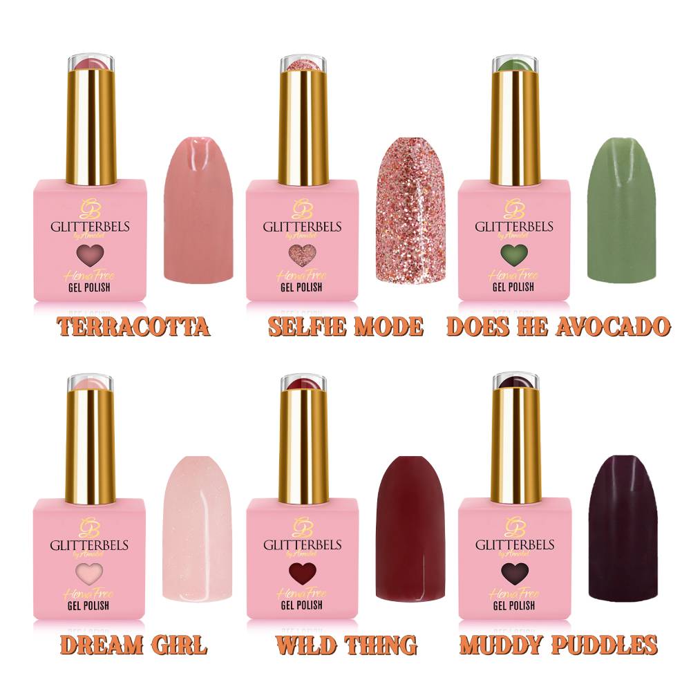 Glitterbels Hema Free Gel Polish Howdy Pumpkin Autumn Gel Collection