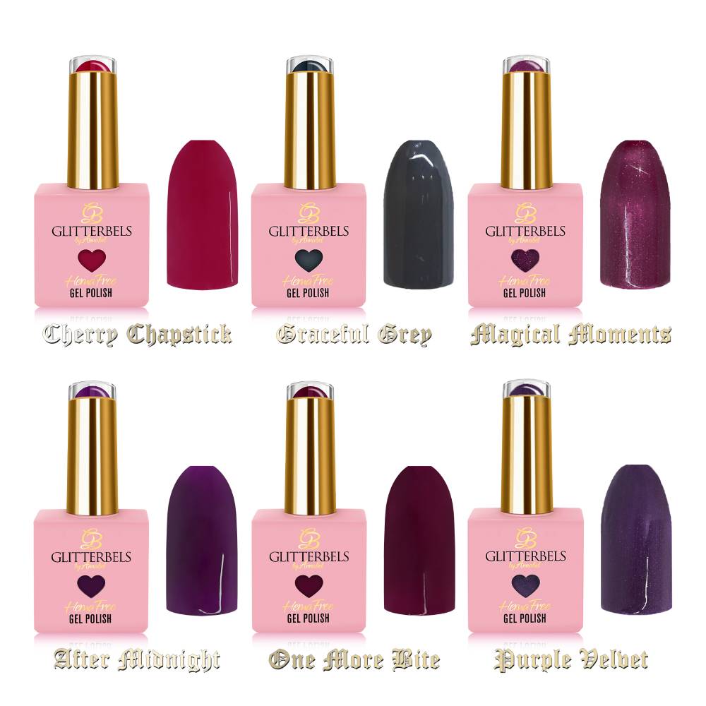 Glitterbels Hema Free Gel Polish Coffin Couture Halloween Gel Collection