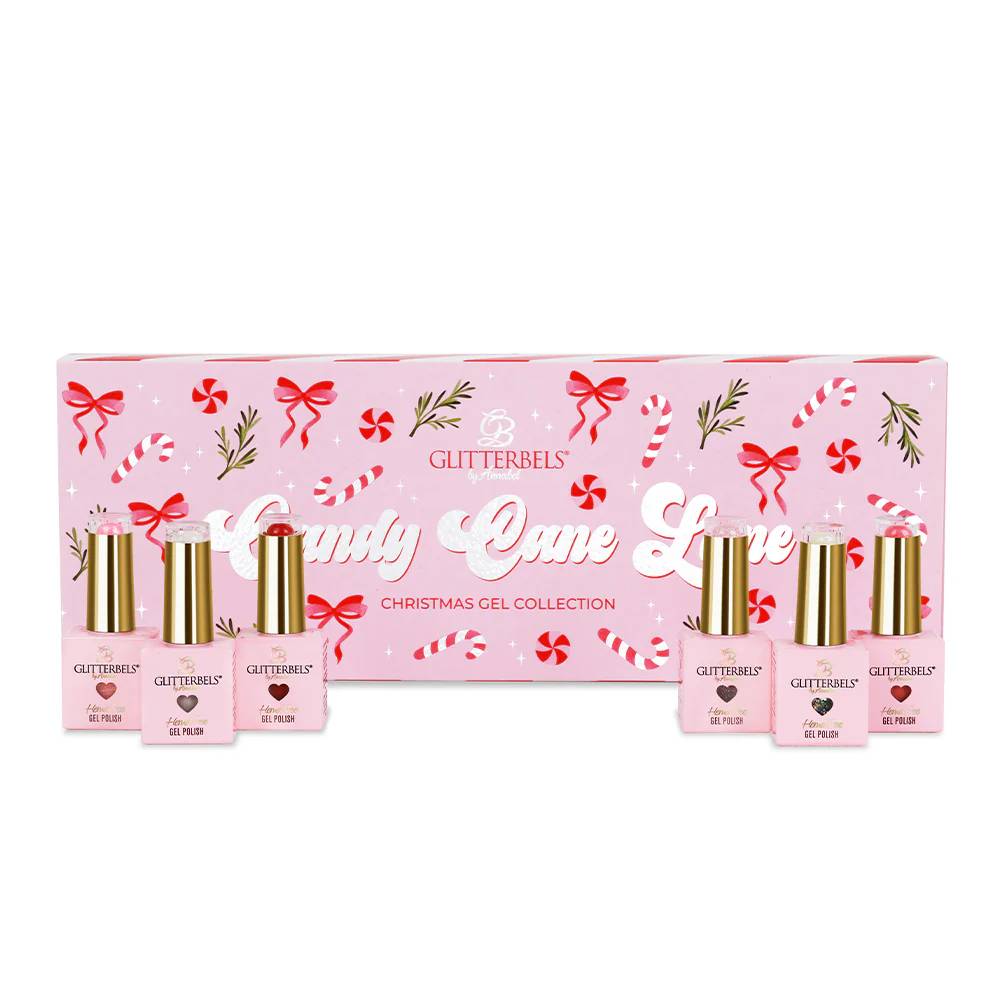 Glitterbels Hema Free Gel Polish Candy Cane Lane Christmas Gel Collection