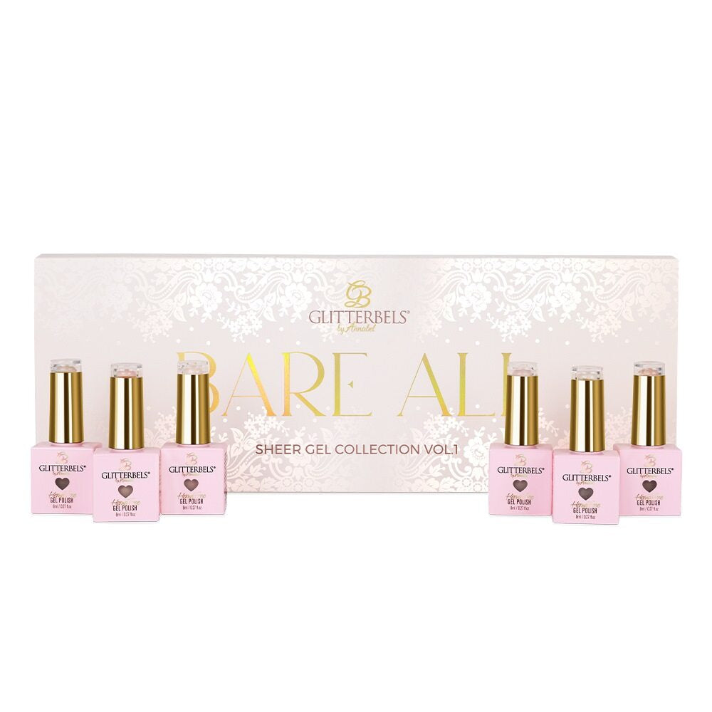 Glitterbels Hema Free Gel Polish Bare All Sheer Gel Collection