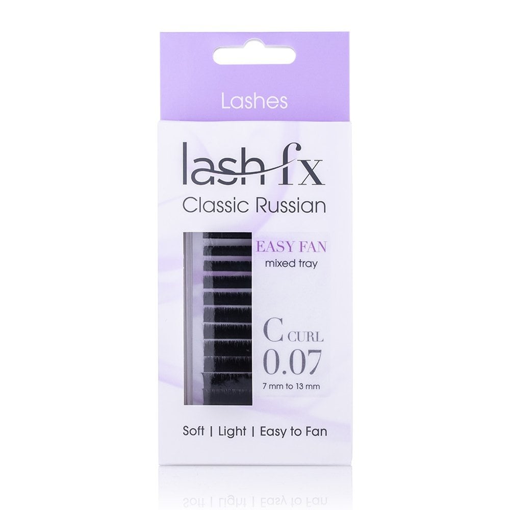 Lash FX Classic Russian Easy Fan C Curl 0.07 Mixed Tray 7 - 13mm