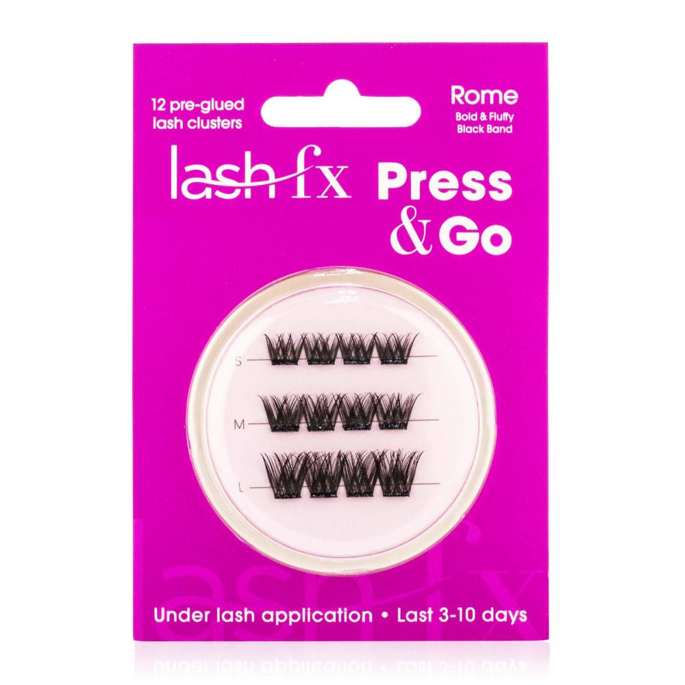 Lash FX Press & Go Pre-Glued Top Up Lash Clusters Rome