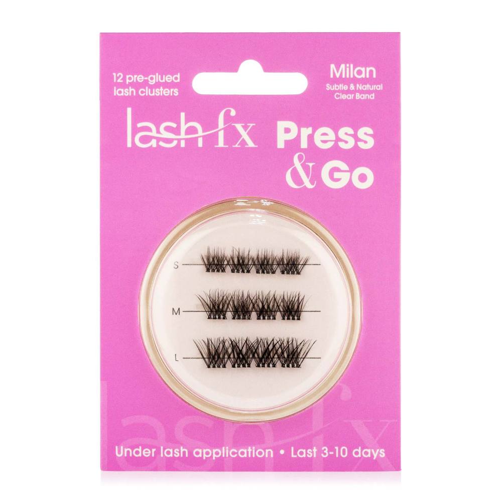 Lash FX Press & Go Pre-Glued Top Up Lash Clusters Milan