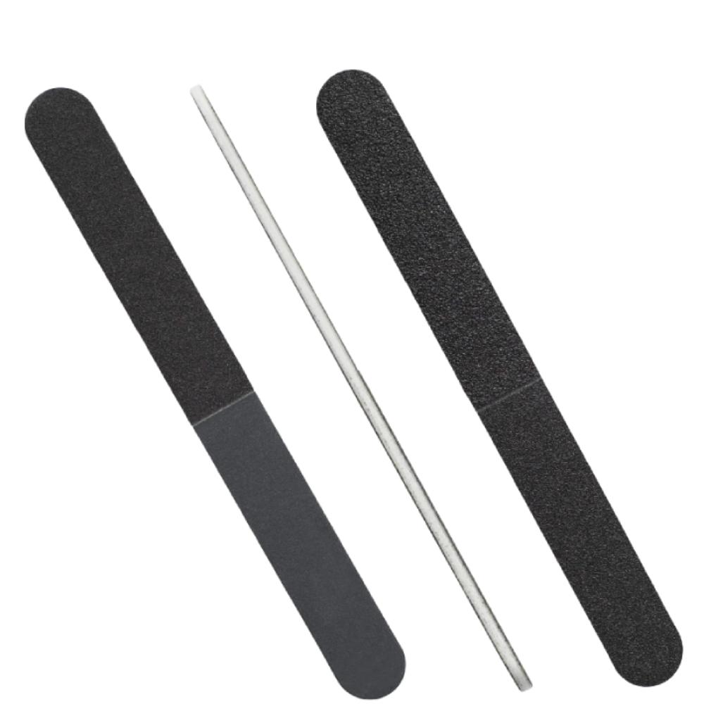 Krissell Beauty 4-Way Acrylic Board Nail File Black