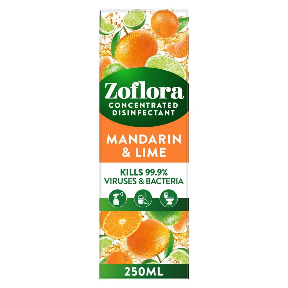 Zoflora Concentrated Multipurpose Disinfectant 250ml - Mandarin & Lime