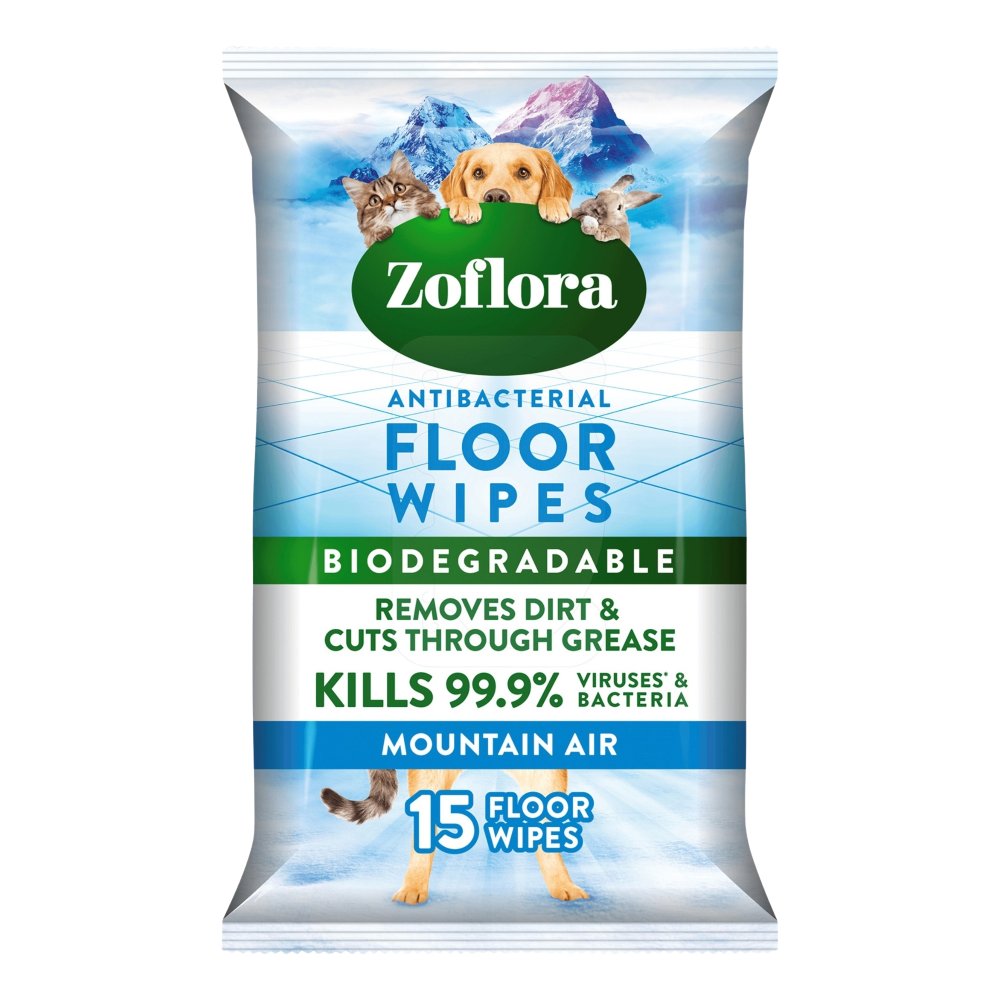 Zoflora Antibacterial Floor Wipes (15 Wipes) Mountain Air