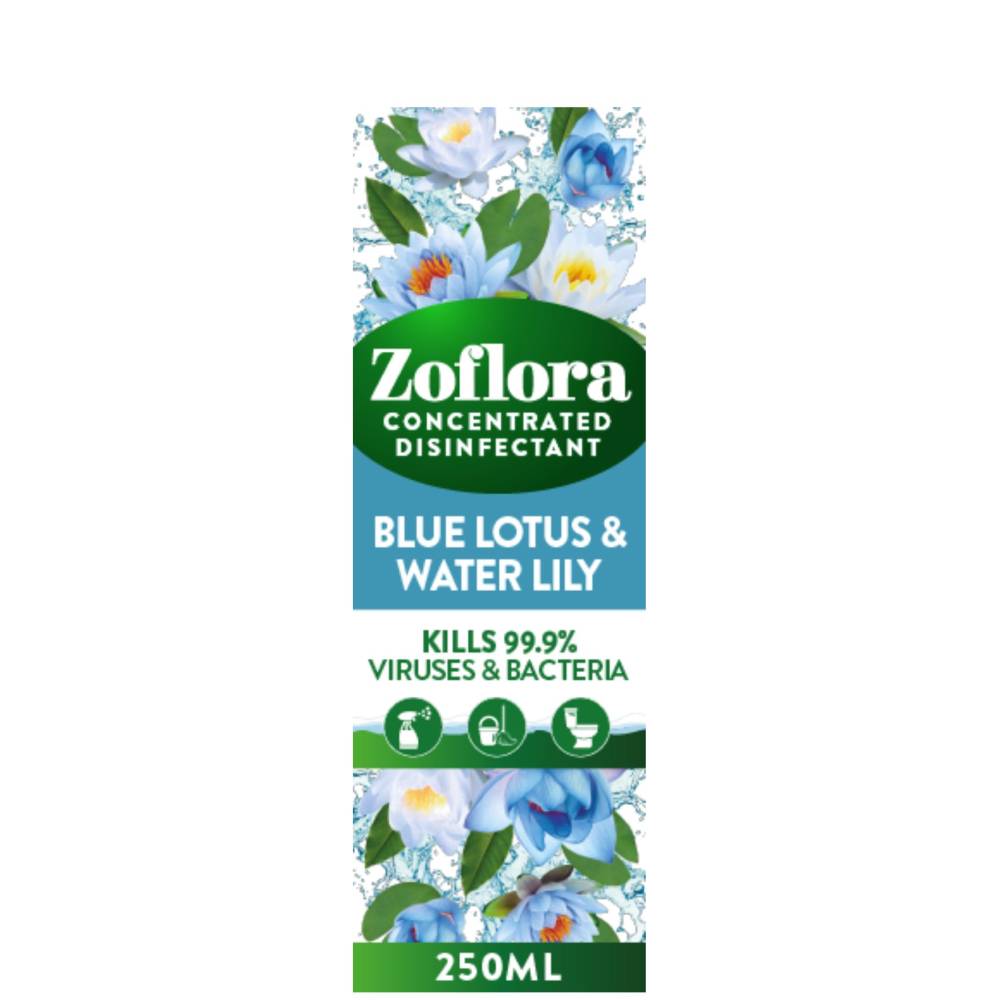 Zoflora Concentrated Multipurpose Disinfectant 250ml - Blue Lotus & Water Lily