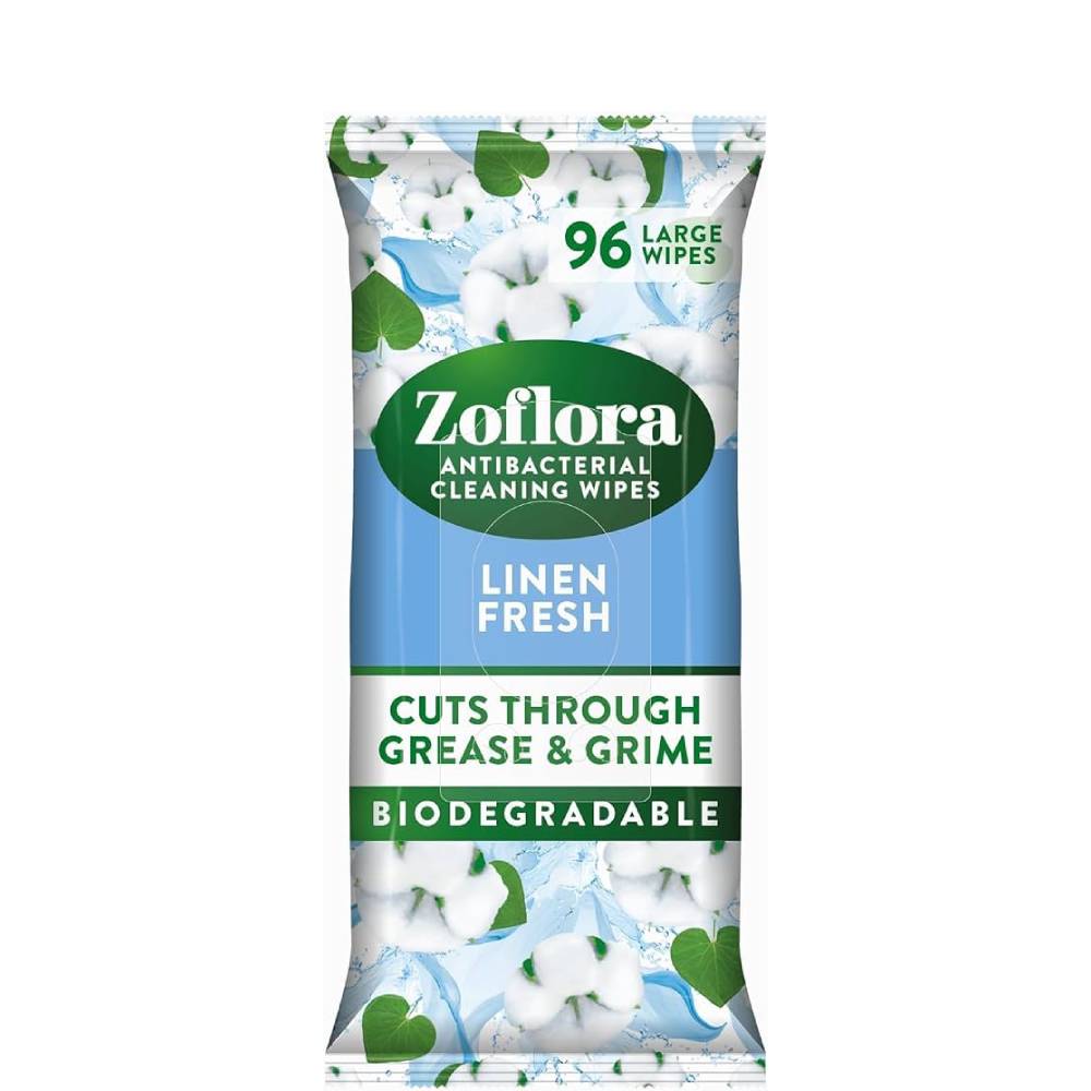 Zoflora Antibacterial Multi-Surface Cleaning Wipes (96 Wipes) Linen Fresh