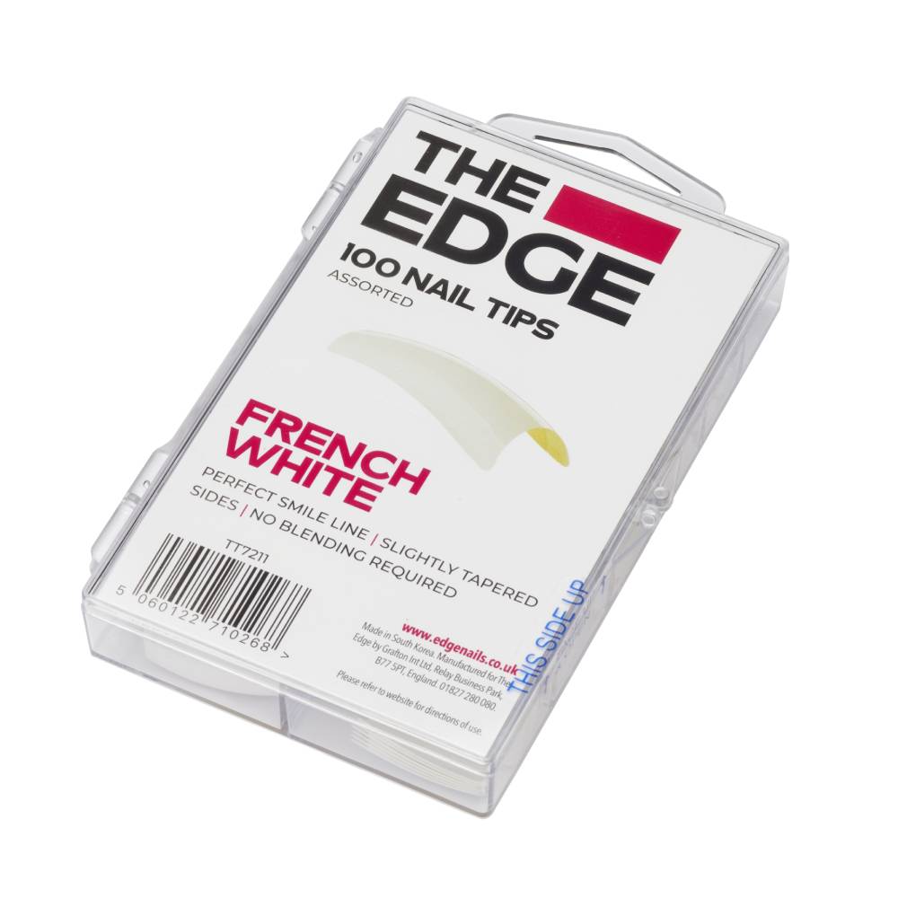 The Edge 100 French White Assorted Nail Tips