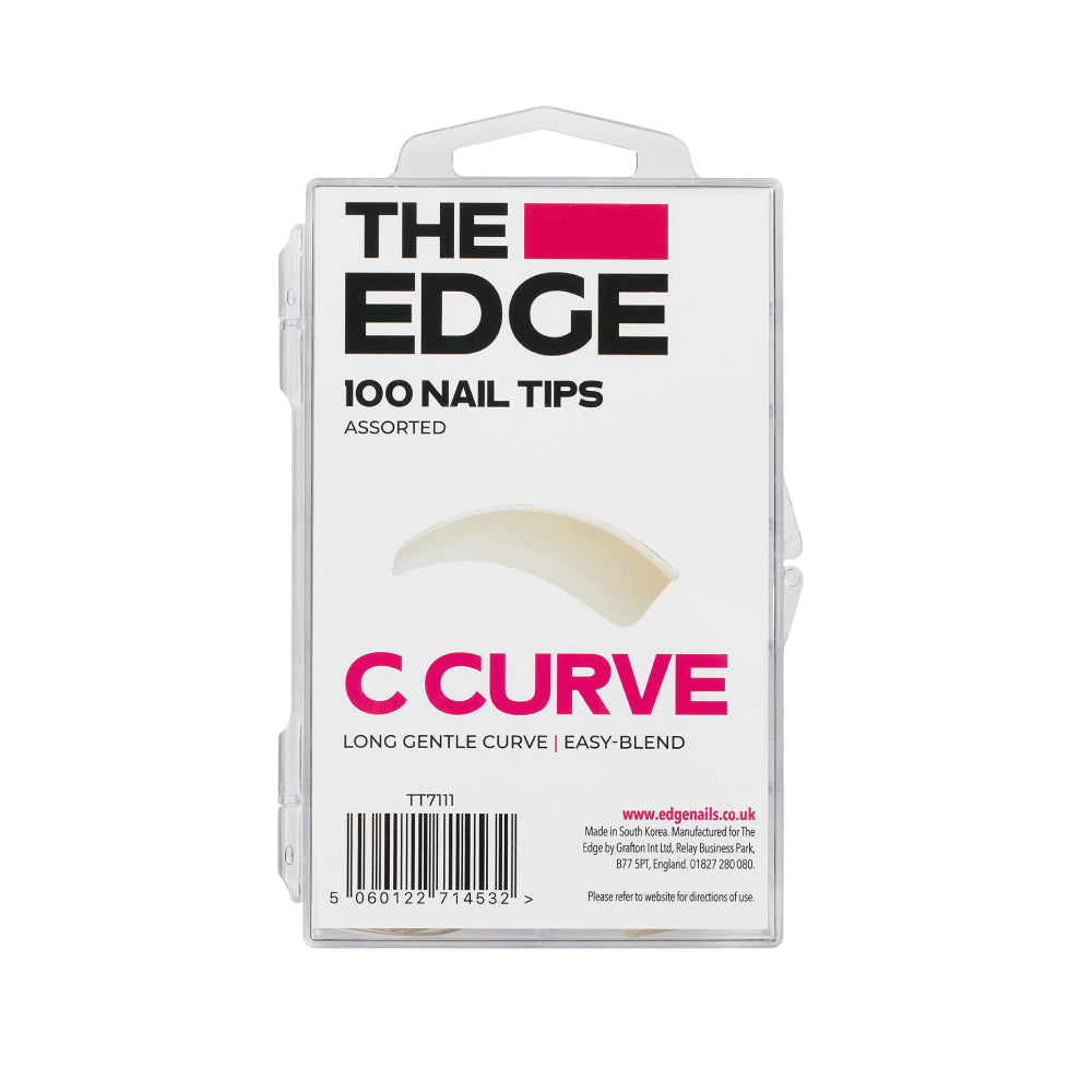 The Edge 100 Assorted Nail Tips C Curve