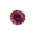 Caflon Birthstones Stud Earrings Gold Plated Clawset Amethyst 5mm