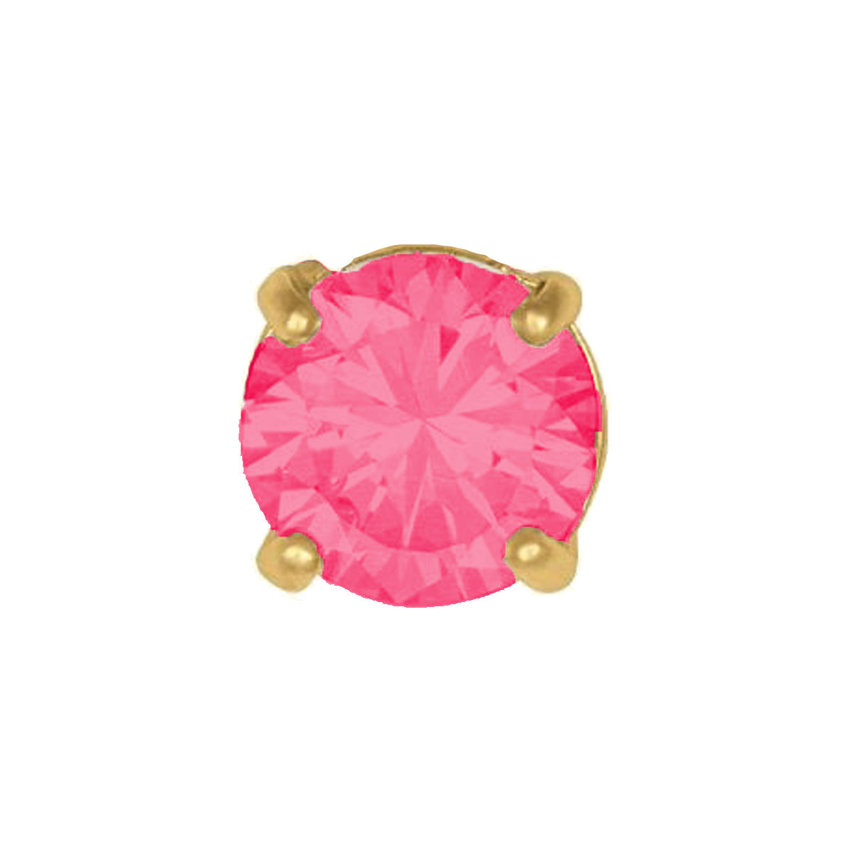 Caflon Birthstones Stud Earrings Gold Plated Rose 5mm