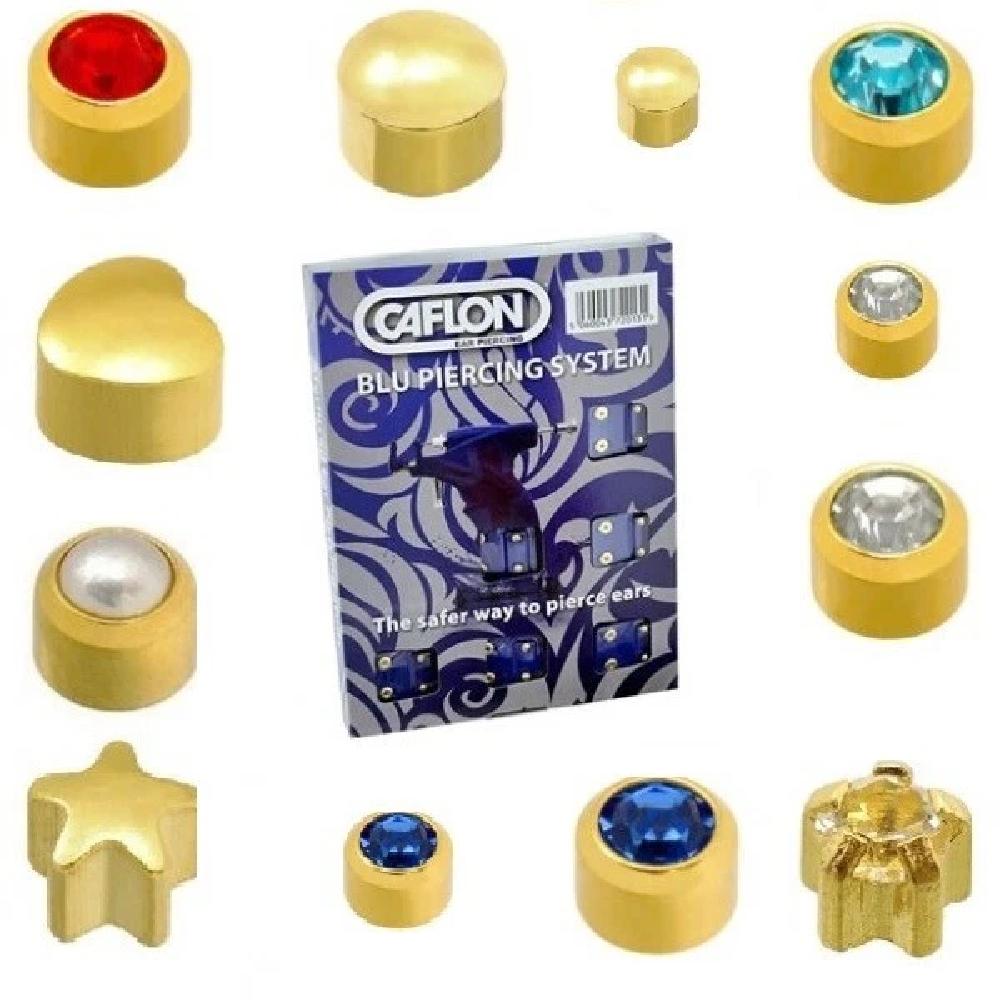 Caflon Stud Earrings Gold Plated Assortment (12)