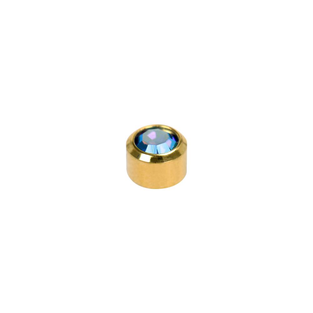 Caflon 24ct Gold Plated Blue Violet AB Birthstone (12)