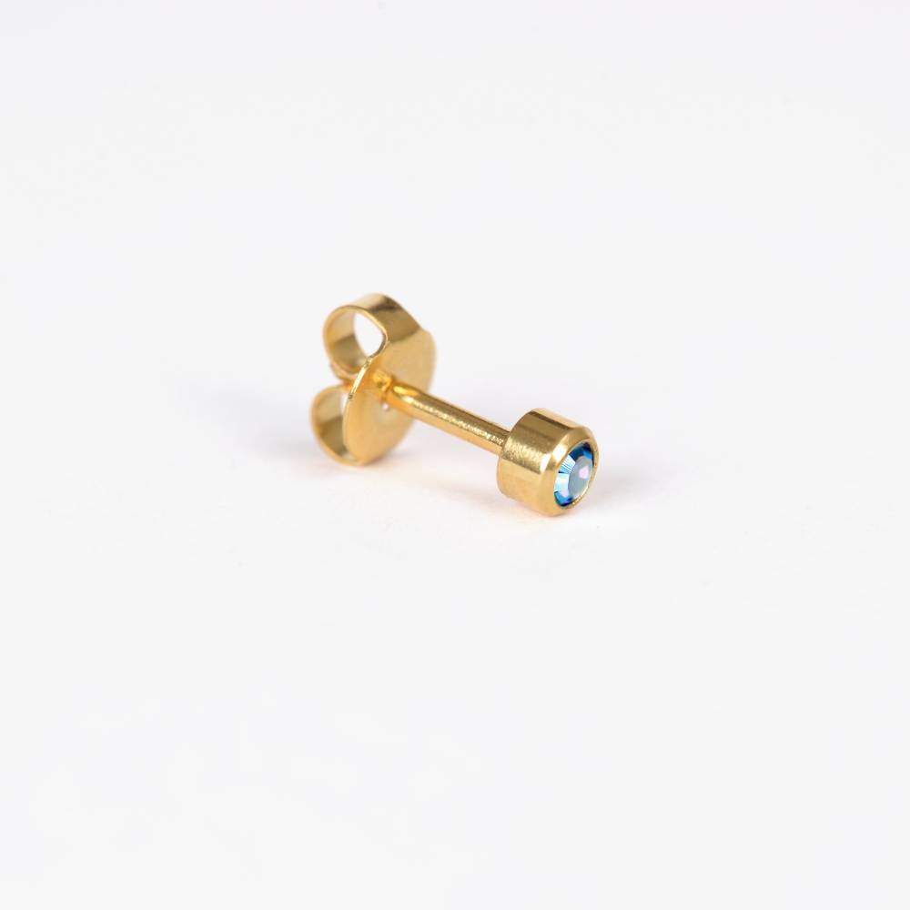 Caflon 24ct Gold Plated Blue Violet AB Birthstone (12)