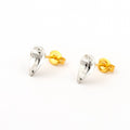 Caflon 24ct Gold Plated Earrings Crystal Pear 6mm