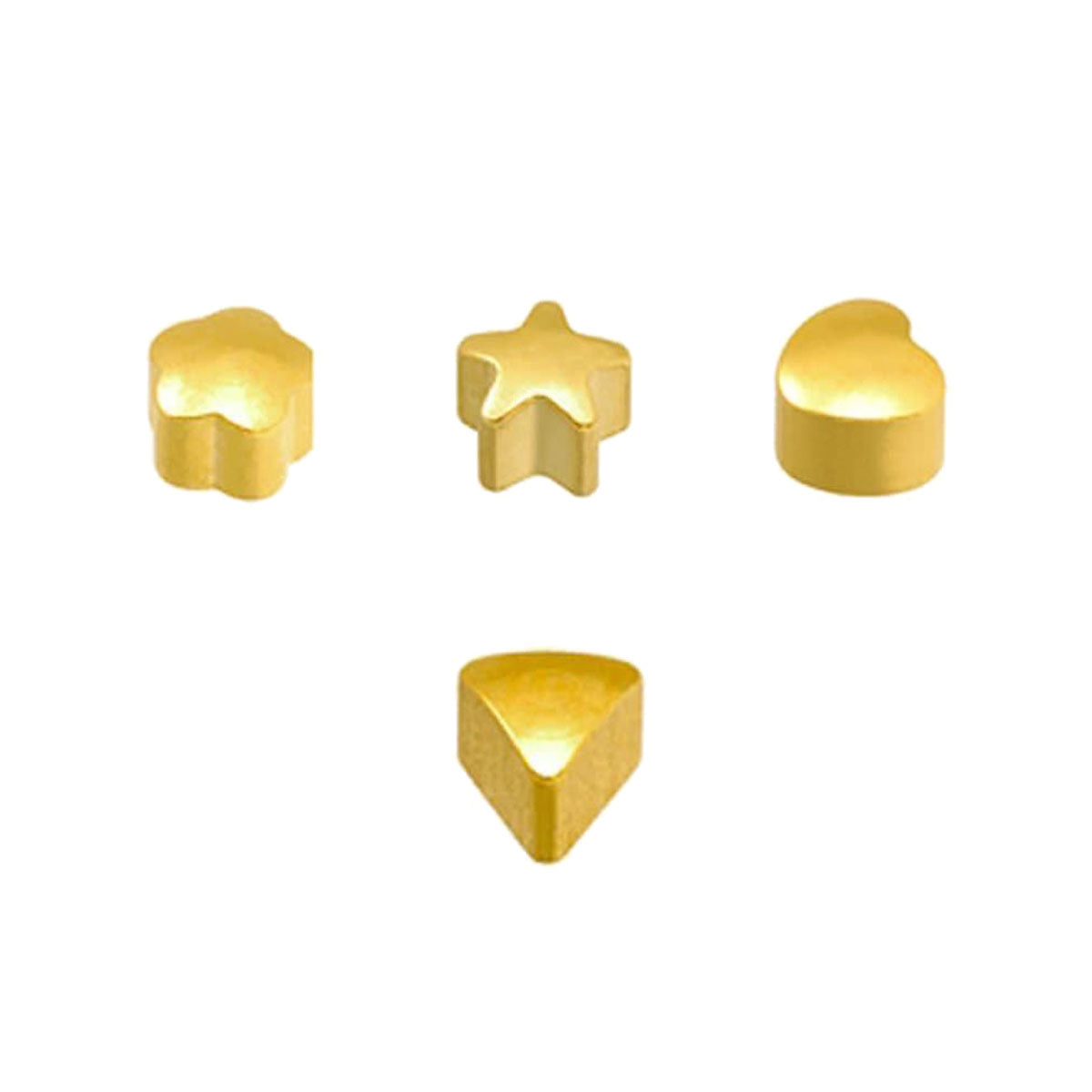 Caflon Stud Earrings Gold Plated Assorted Shapes (12)