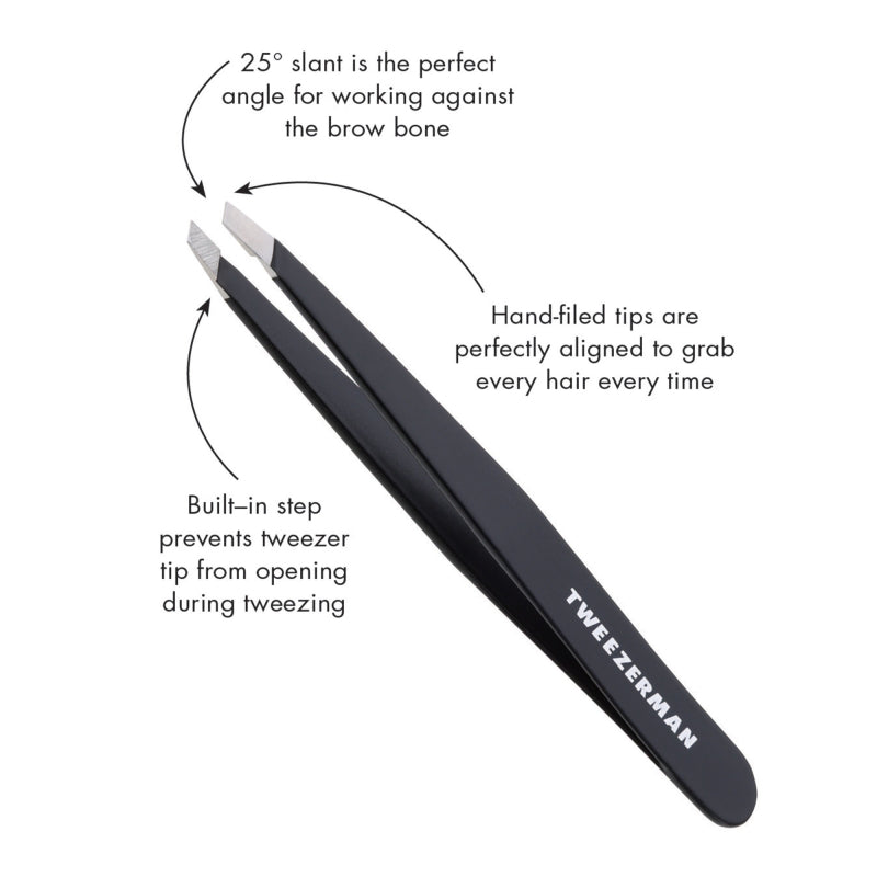 Tweezerman Matte Black Slant Tweezer