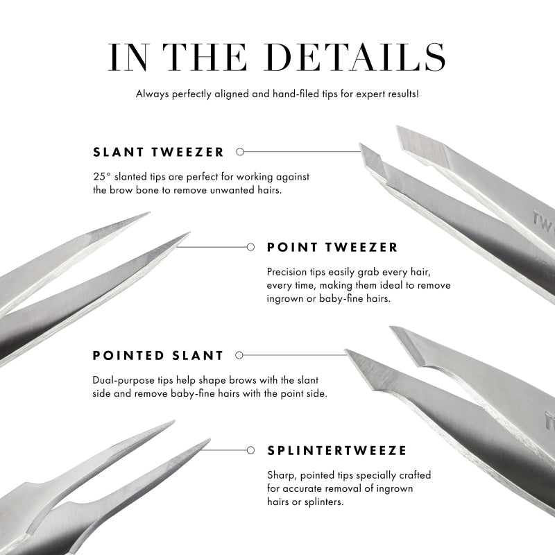 Tweezerman Matte Black Slant Tweezer
