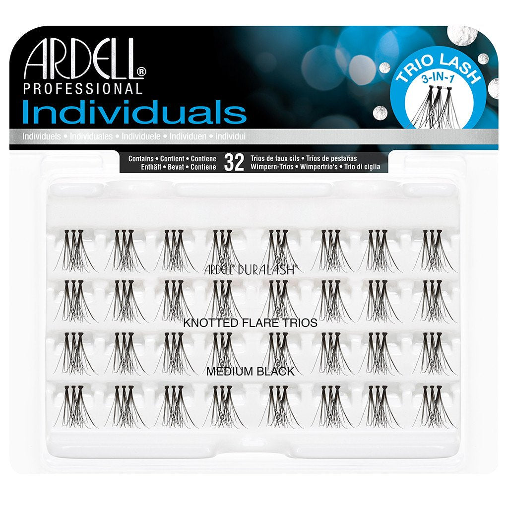 Ardell Duralash Individual Knotted Flare Trios Eyelashes - Medium Black